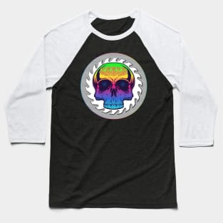 Teethgrinder Spectrum Skull Baseball T-Shirt